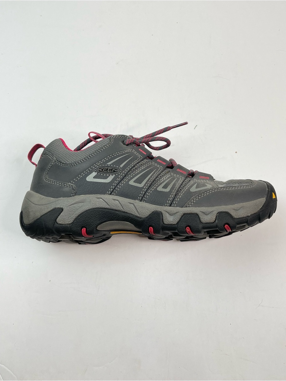 KEEN Oakridge Magnet Rose Lace Up Low Top Leather Mesh Hiking Trail Shoes Sz 9